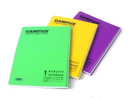 חבילת 3 מחברות ספירלה צבעוני נושא 1 A4 קמפוס CAMPUS