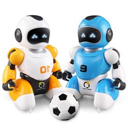 זוג רובוטים של כדורגל עם שלטים ושער SOCCER ROBOT CLIP TOYS