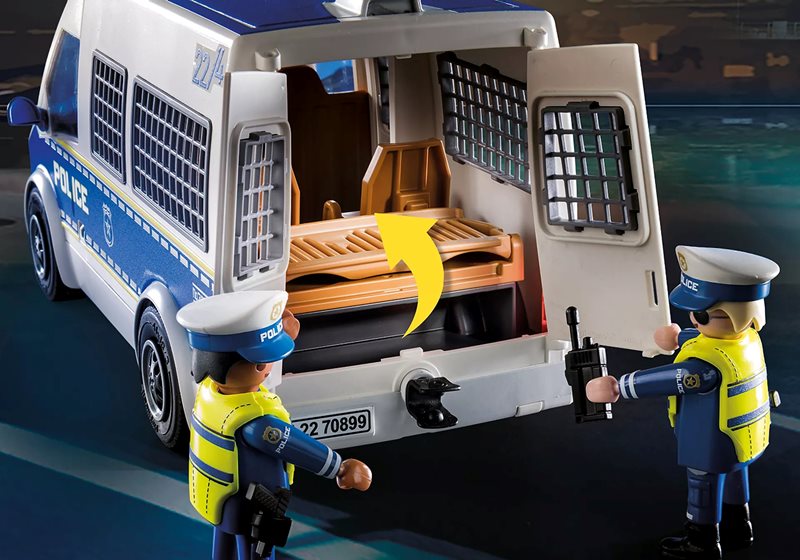 פליימוביל רכב משטרה להובלת אסירים עם אורות וצלילים 70899 Playmobil